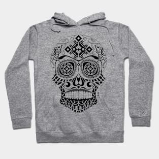 kawaii sugar mexican skull of death bones art ecopop Hoodie